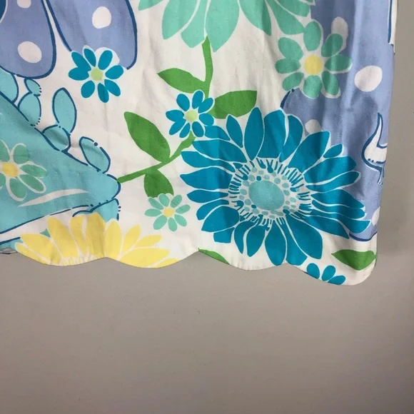 Lilly Pulitzer White Label Floral Spring Summer Strapless Dress 417 - Picture 2 of 9